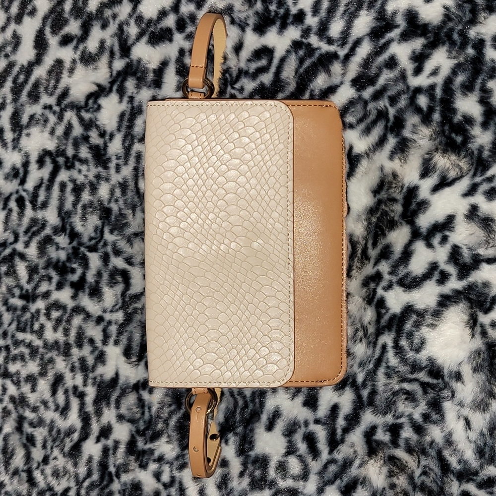 INC International Concepts Smooth Python-Embossed Blush Belt Bag NWT Size Med